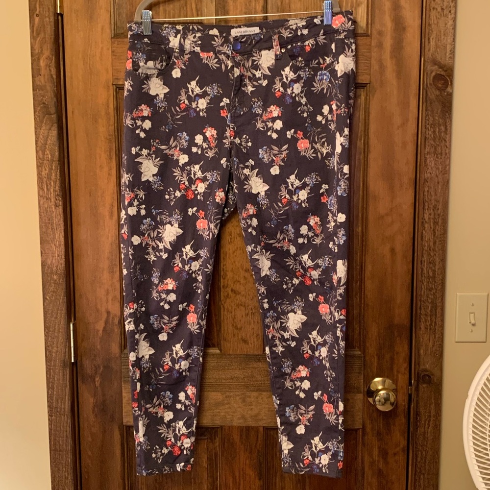 Lane Bryant Super Stretch Floral Skinny Jeans
